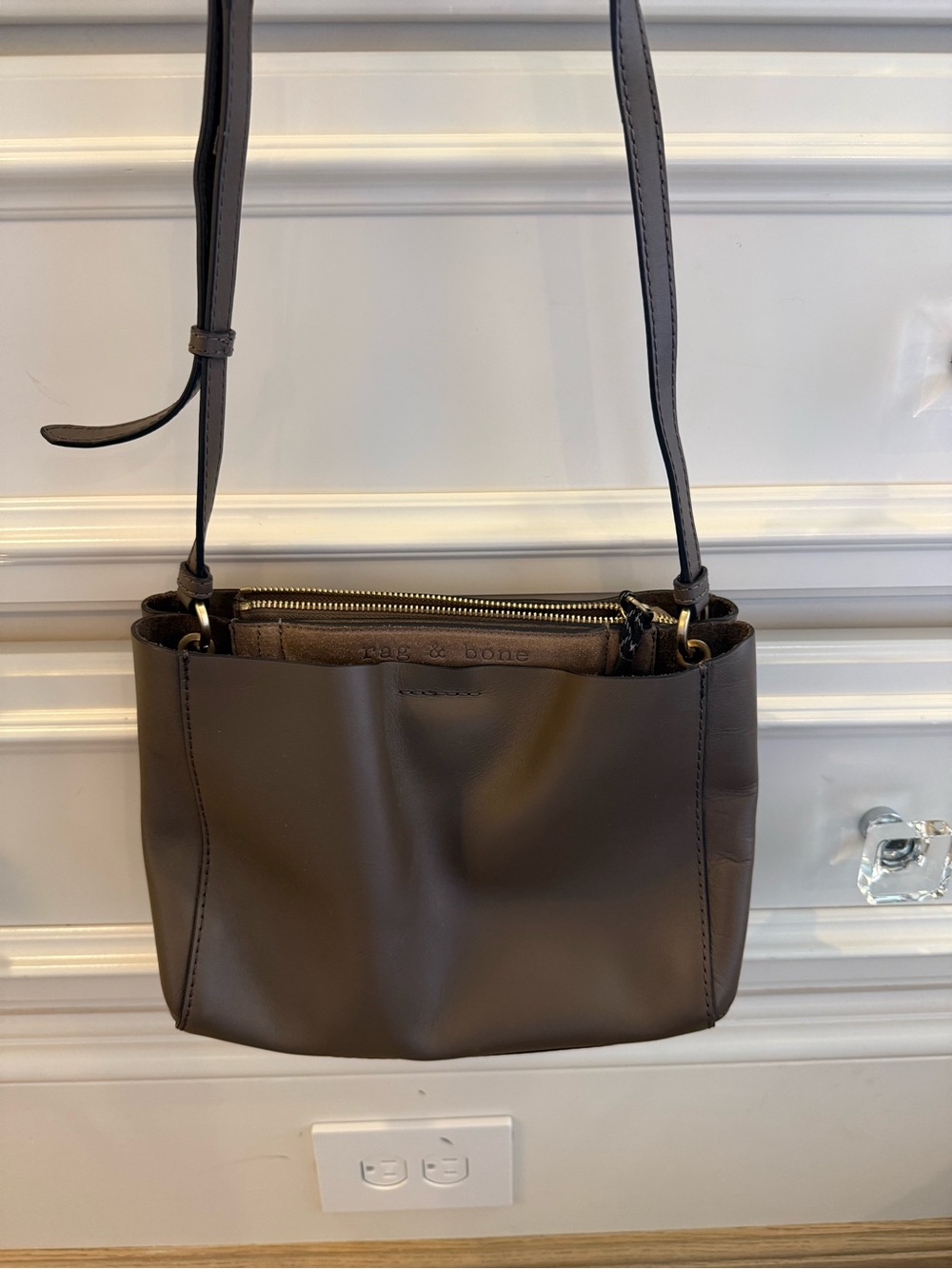 rag & bone Passenger Brown Leather Crossbody Bag